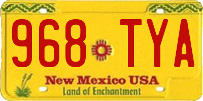 NM license plate 968TYA