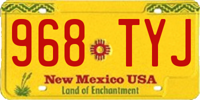 NM license plate 968TYJ