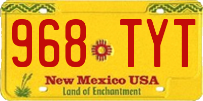 NM license plate 968TYT