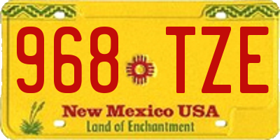 NM license plate 968TZE