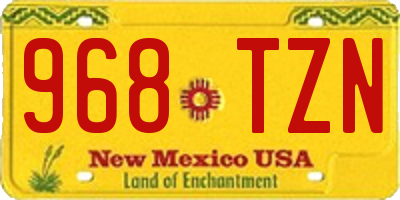 NM license plate 968TZN