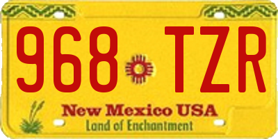 NM license plate 968TZR