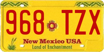 NM license plate 968TZX