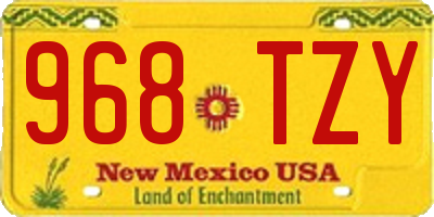 NM license plate 968TZY