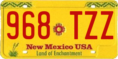 NM license plate 968TZZ