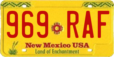 NM license plate 969RAF