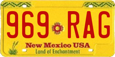 NM license plate 969RAG