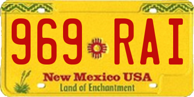 NM license plate 969RAI