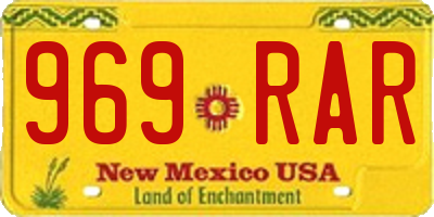 NM license plate 969RAR