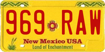 NM license plate 969RAW