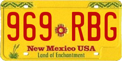NM license plate 969RBG