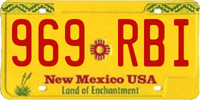 NM license plate 969RBI