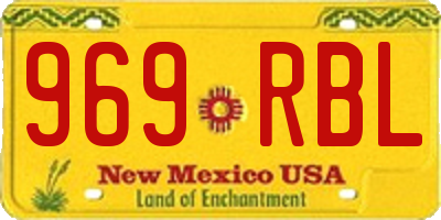 NM license plate 969RBL