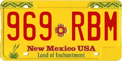 NM license plate 969RBM