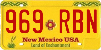 NM license plate 969RBN