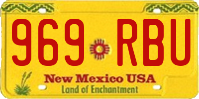NM license plate 969RBU