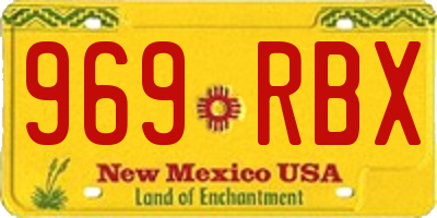 NM license plate 969RBX