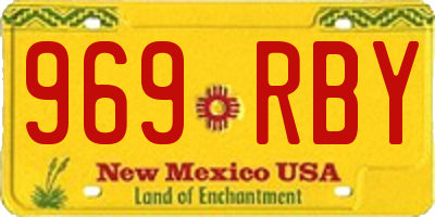 NM license plate 969RBY