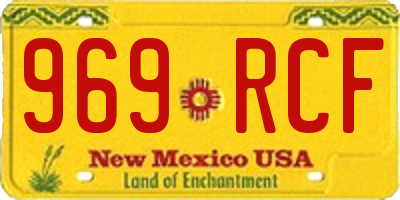 NM license plate 969RCF