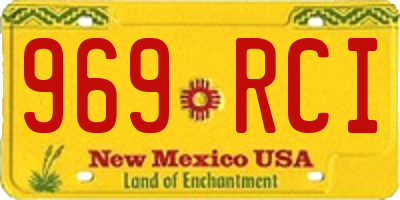 NM license plate 969RCI