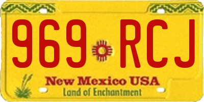 NM license plate 969RCJ