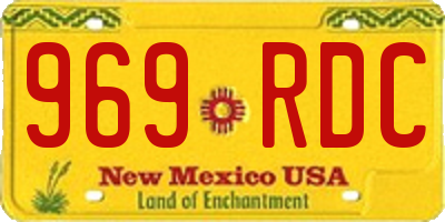NM license plate 969RDC