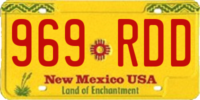 NM license plate 969RDD