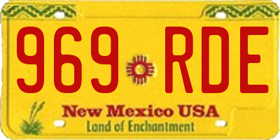NM license plate 969RDE