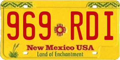 NM license plate 969RDI