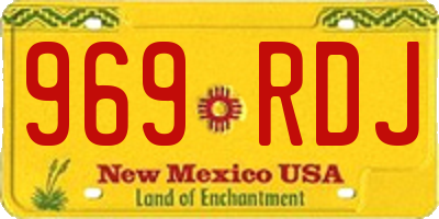 NM license plate 969RDJ