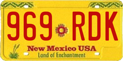 NM license plate 969RDK
