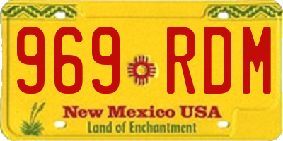 NM license plate 969RDM