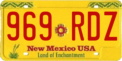 NM license plate 969RDZ