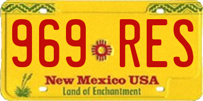 NM license plate 969RES