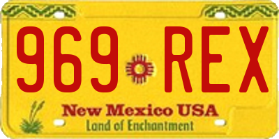 NM license plate 969REX