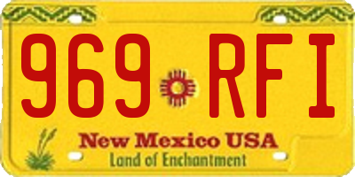 NM license plate 969RFI
