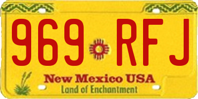 NM license plate 969RFJ