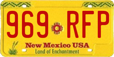 NM license plate 969RFP