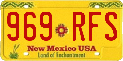 NM license plate 969RFS