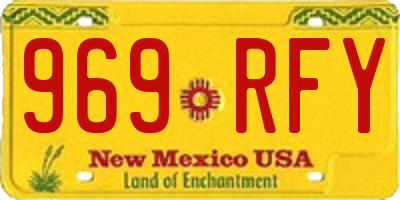 NM license plate 969RFY