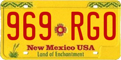 NM license plate 969RGO