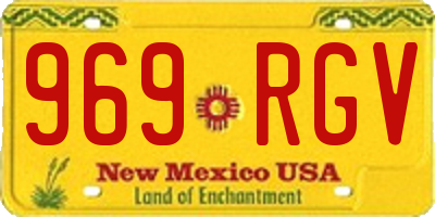NM license plate 969RGV