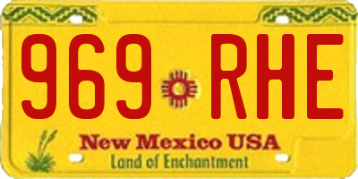 NM license plate 969RHE