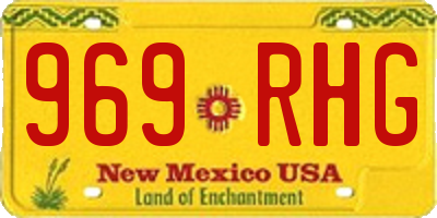 NM license plate 969RHG