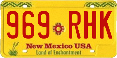 NM license plate 969RHK