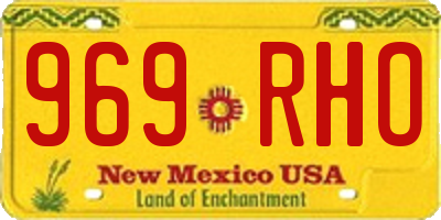 NM license plate 969RHO