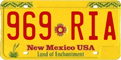 NM license plate 969RIA