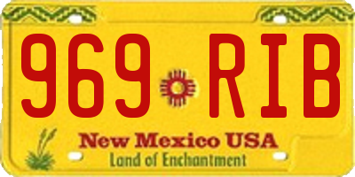 NM license plate 969RIB