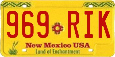 NM license plate 969RIK
