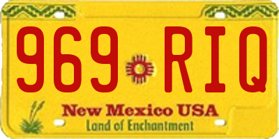 NM license plate 969RIQ